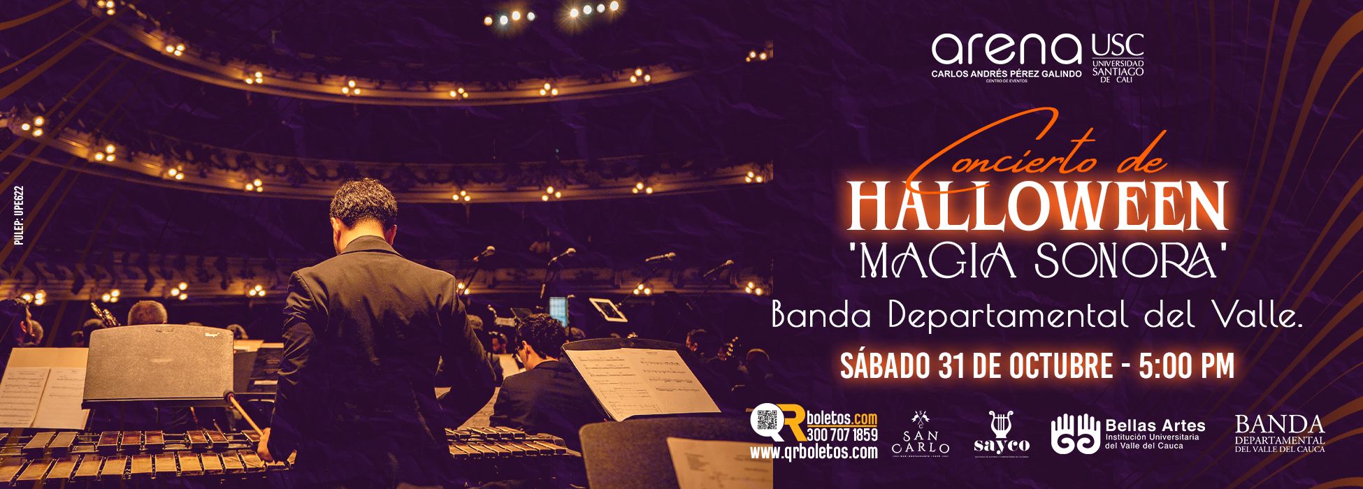 3084 CONCIERTO DE HALLOWEEN “MAGIA SONORA” BANDA DEPARTAMENTAL DEL VALLE