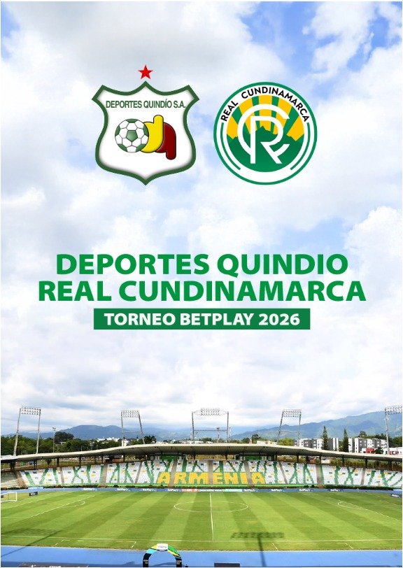 DEPORTES QUINDIO VS REAL CUNDINAMARCA TORNEO BETPLAY 2026