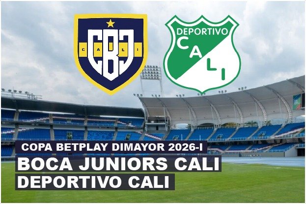 BOCA JUNIORS CALI VS DEPORTIVO CALI COPA BETPLAY 2026
