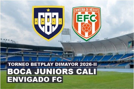 BOCA JUNIORS CALI VS ENVIGADO FC TORNEO BETPLAY 2026 - II