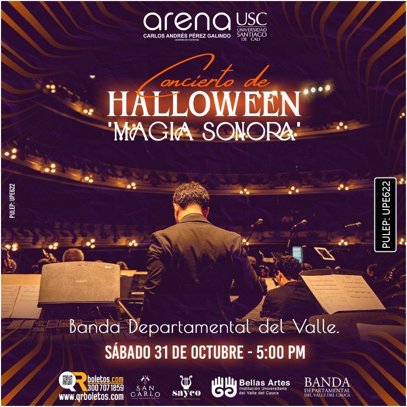 CONCIERTO DE HALLOWEEN “MAGIA SONORA” BANDA DEPARTAMENTAL DEL VALLE